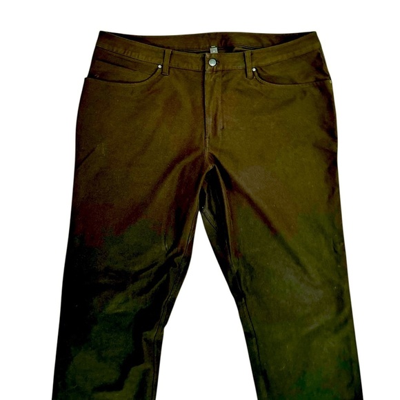 Men’s lululemon athletica Black straight leg cotton twill Jean style pants sz 38 - Picture 6 of 9